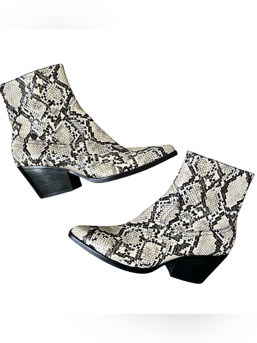 Jeffrey Campbell Snakeskin Ankle Boots - Faux Python Print Women’s Boots size 8